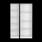 Set of Two White Wood Nine Tier Modular Bookcase  Warm Home View