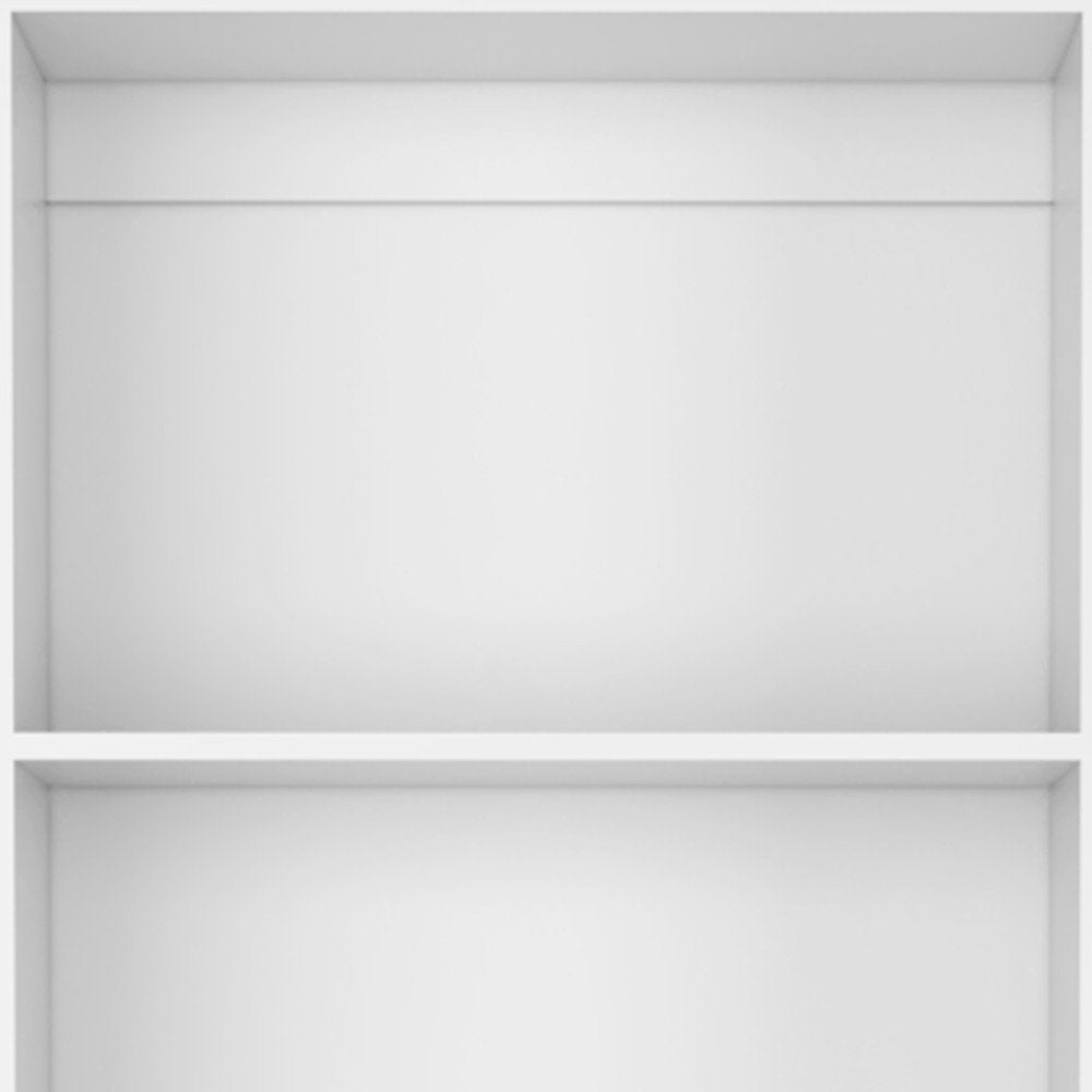 Set of Three White Wood Twelve Tier Modular Bookcase with Two Doors  Warm Home View