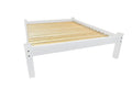 White Solid Wood Queen Bed Frame  Warm Home View