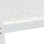 White Solid Wood Queen Bed - White Solid Pine - 1 Piece  Warm Home View