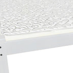 White Solid Wood Queen Bed Frame  Warm Home View