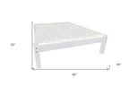 White Solid Wood Queen Bed Frame  Warm Home View