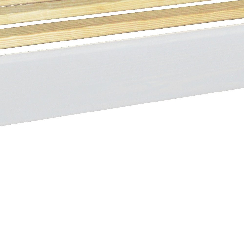 White Solid Wood Queen Bed Frame  Warm Home View