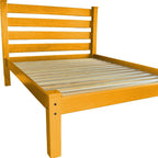 Yellow Solid Wood Twin Bed Frame  Warm Home View