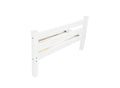 White Solid Wood Twin Bed Frame  Warm Home View