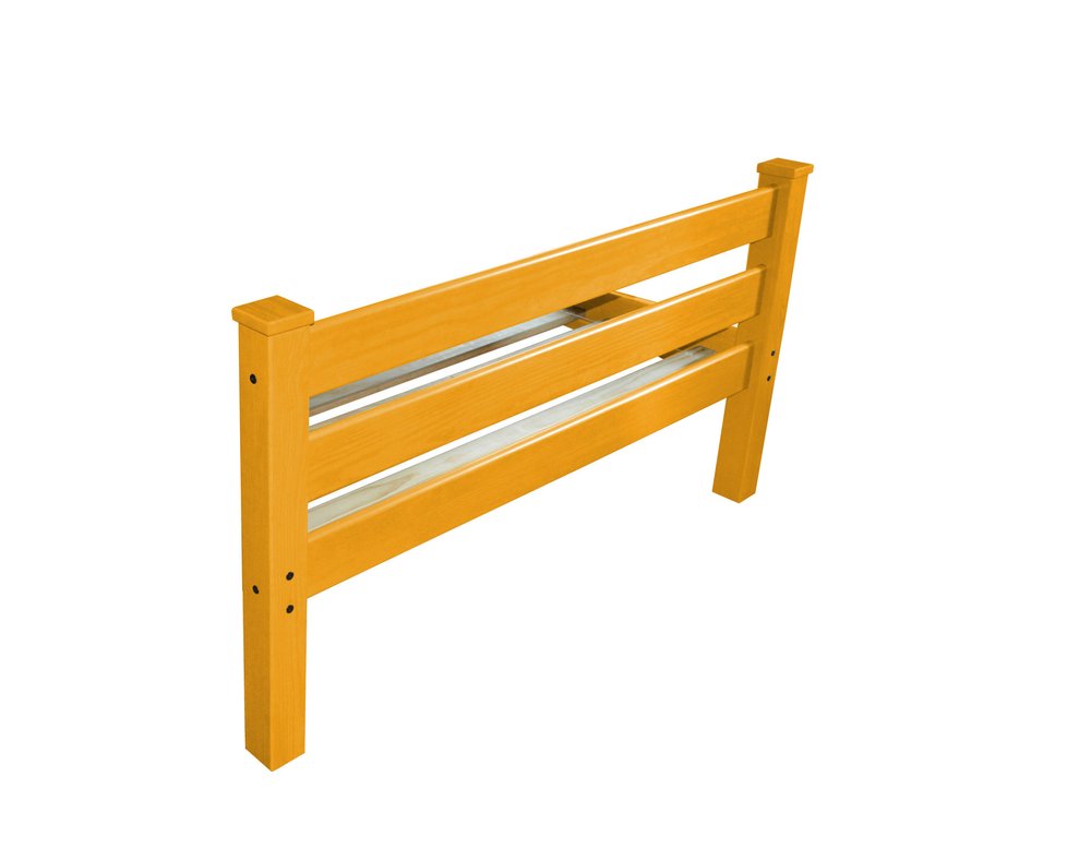 Yellow Solid Wood Queen Bed Frame  Warm Home View