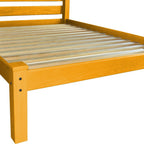 Yellow Solid Wood Queen Bed Frame  Warm Home View