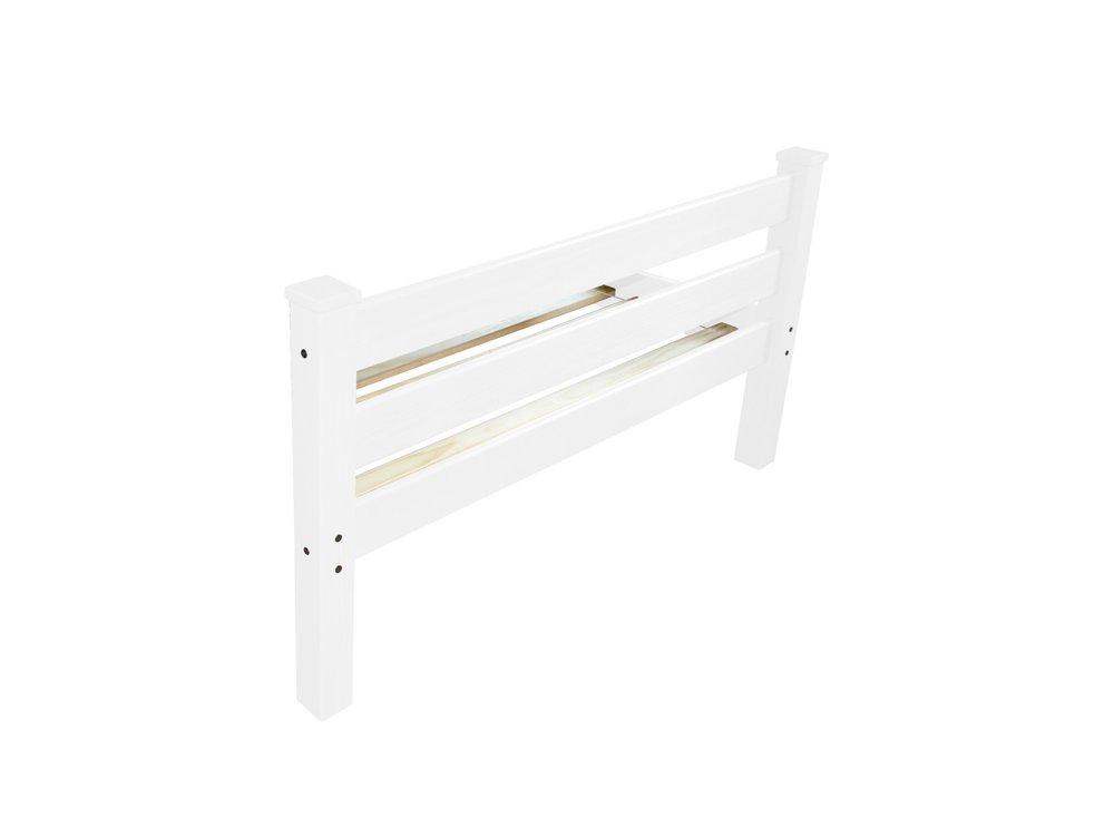 White Solid Wood Queen Bed Frame  Warm Home View