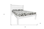 White Solid Wood Queen Bed Frame  Warm Home View