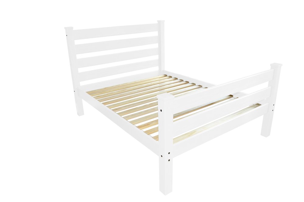 White Solid Wood Twin Bed Frame  Warm Home View