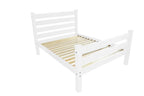 White Solid Wood Twin Bed Frame  Warm Home View