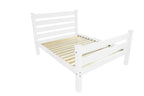 White Solid Wood Twin Bed - White Solid Pine - 1 Piece  Warm Home View