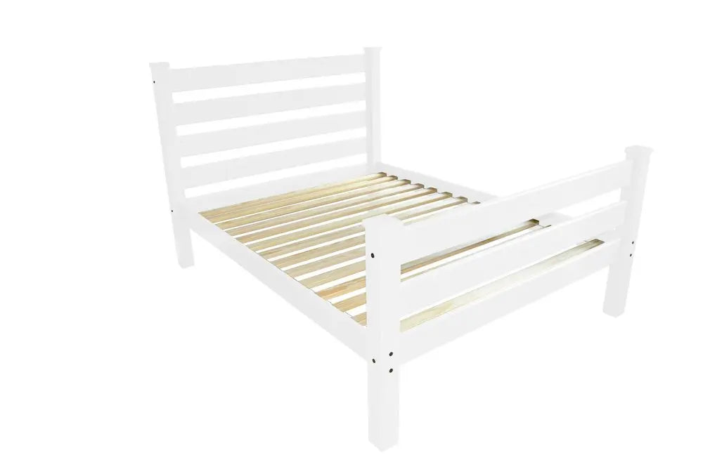 White Solid Wood Twin Bed - White Solid Pine - 1 Piece  Warm Home View