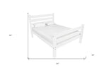 White Solid Wood Twin Bed - White Solid Pine - 1 Piece  Warm Home View