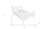 White Solid Wood Twin Bed Frame  Warm Home View