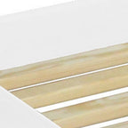 White Solid Wood Twin Bed Frame  Warm Home View