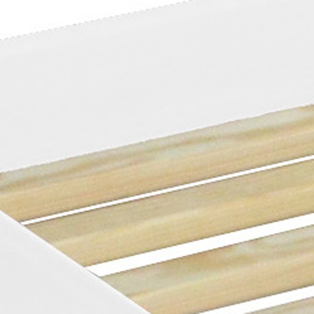 White Solid Wood Twin Bed Frame  Warm Home View