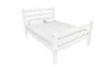 White Solid Wood Twin Bed - White Solid Pine - 1 Piece  Warm Home View