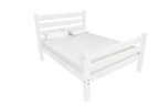 White Solid Wood Twin Bed Frame  Warm Home View