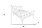White Solid Wood Queen Bed Frame  Warm Home View