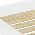 White Solid Wood Queen Bed Frame  Warm Home View
