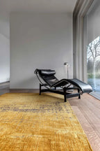 9' X 13' Yellow And Brown Chevron ,Washable, Area Rug  Warm Home View