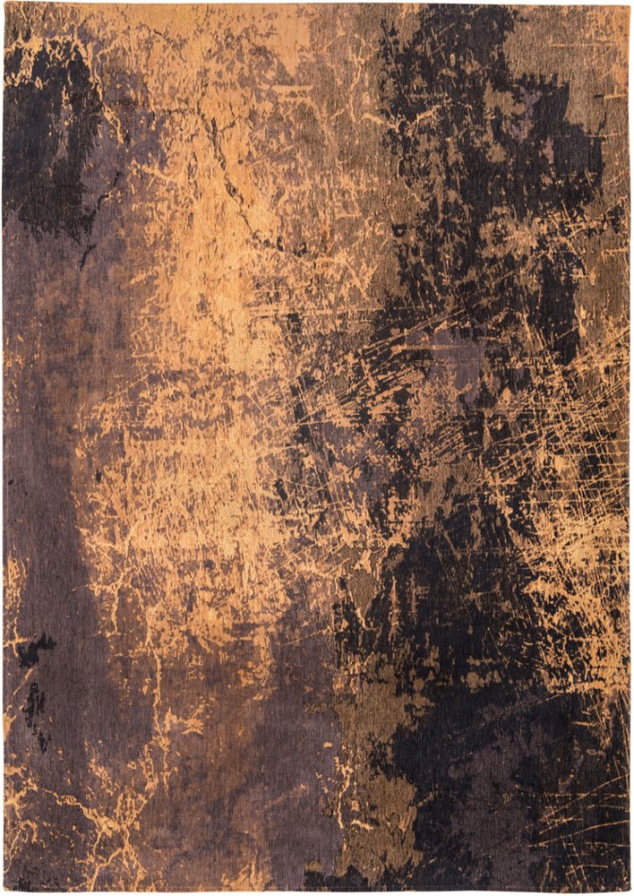 9' X 13' Yellow and Brown Abstract Non Skid Area Rug  Warm Home View
