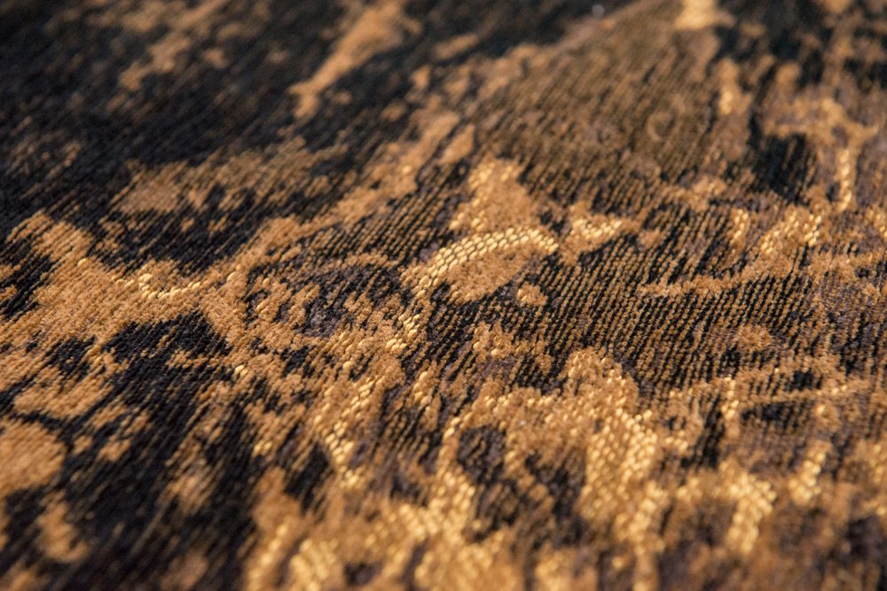 9' X 13' Yellow and Brown Abstract Non Skid Area Rug  Warm Home View