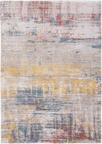 9' X 13' White Abstract Non Skid Area Rug  Warm Home View