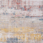 9' X 13' White Abstract Non Skid Area Rug  Warm Home View