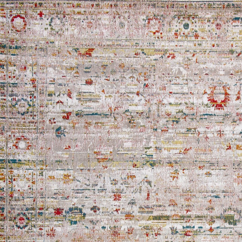 9' X 13' White Oriental Non Skid Area Rug  Warm Home View