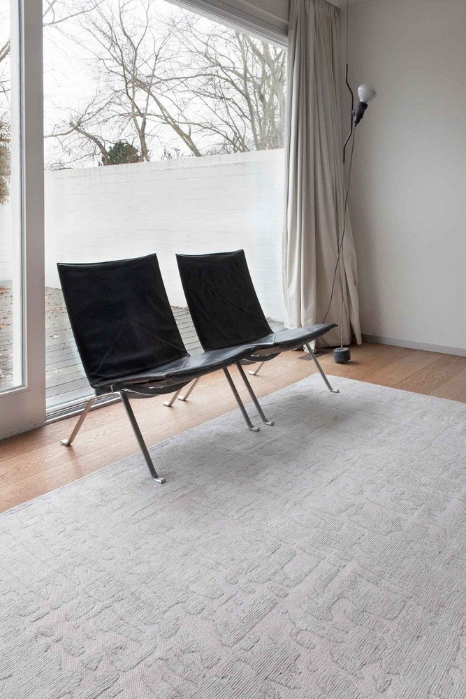 9' X 13' White Abstract Non Skid Area Rug  Warm Home View
