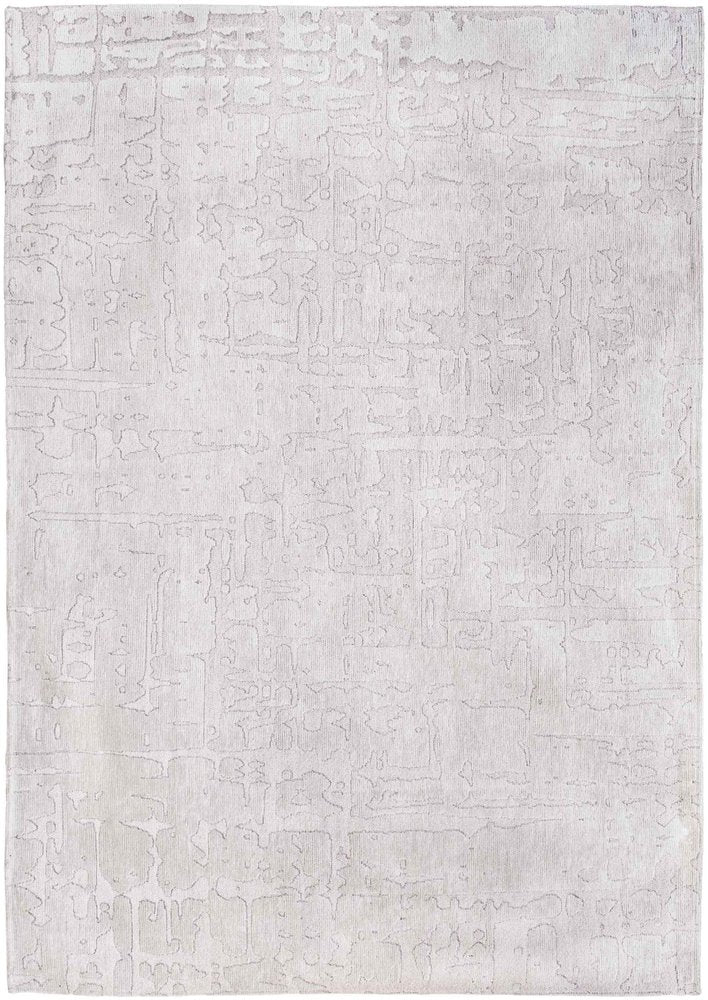 9' X 13' White Abstract Non Skid Area Rug  Warm Home View