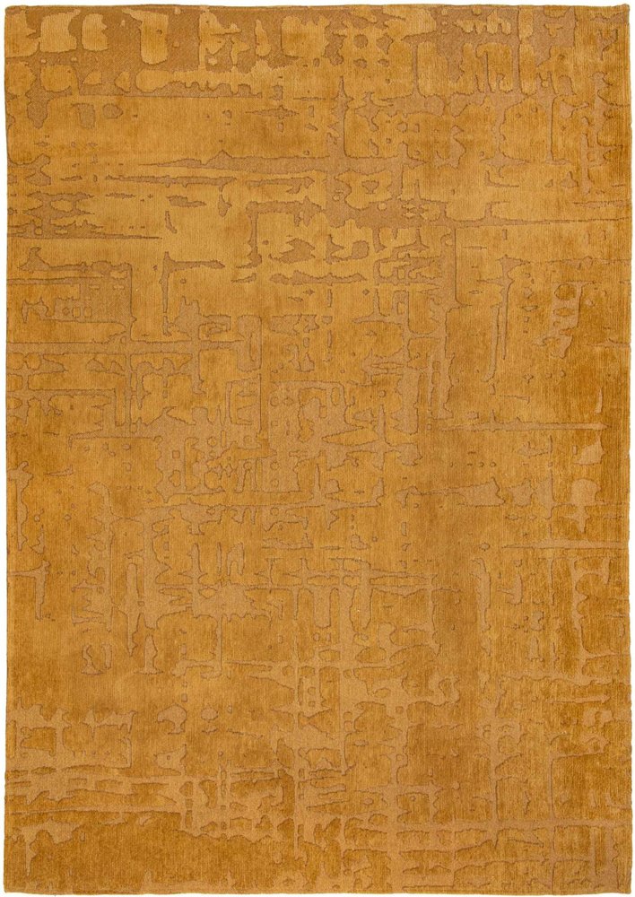 9' X 13' Yellow Abstract Non Skid Area Rug  Warm Home View