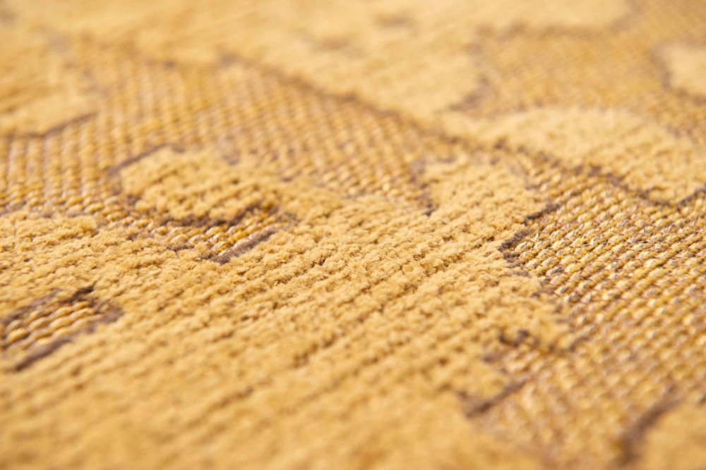 9' X 13' Yellow Abstract Non Skid Area Rug  Warm Home View
