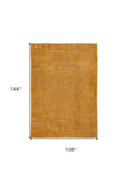 9' X 13' Yellow Abstract Non Skid Area Rug  Warm Home View