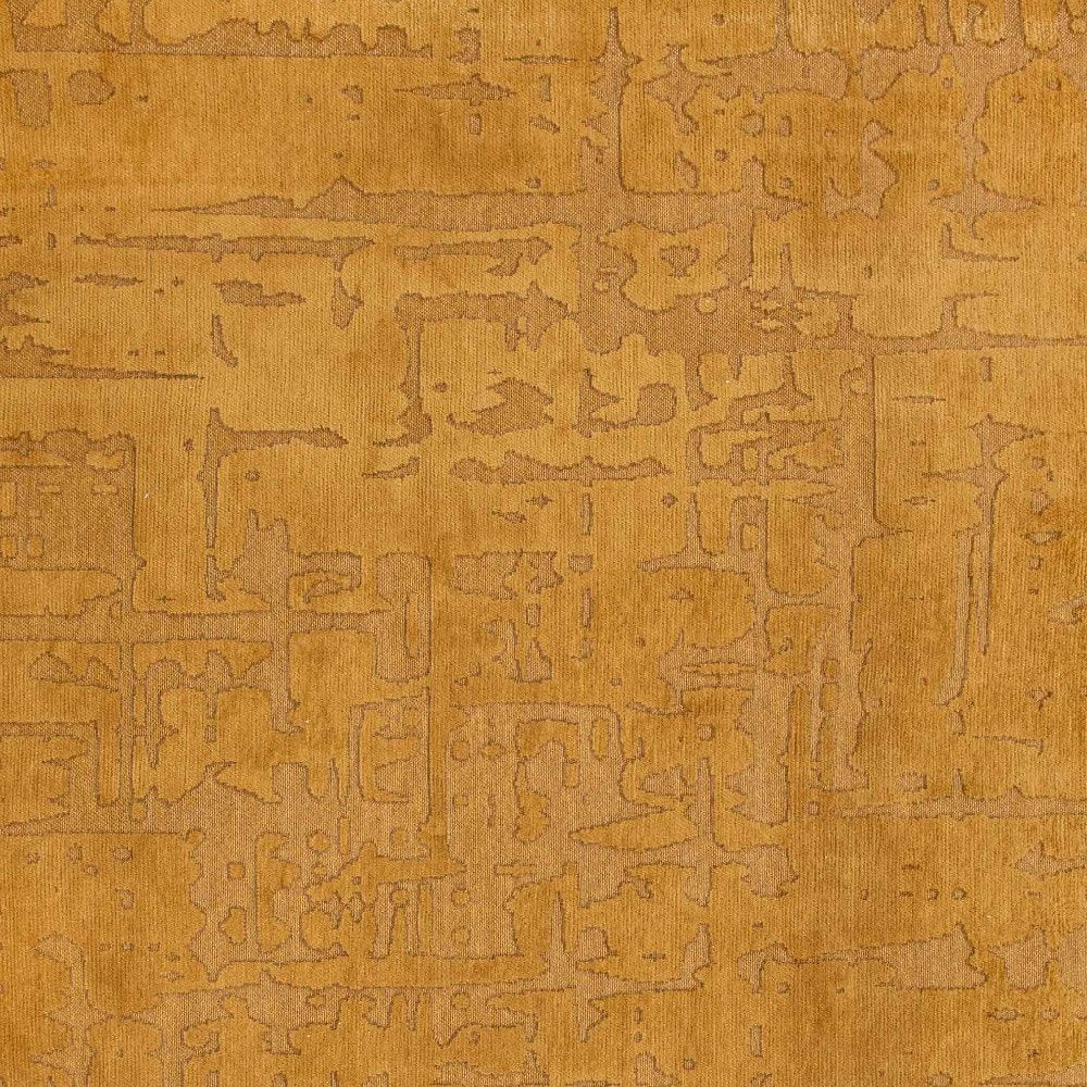 9' X 13' Yellow Abstract Non Skid Area Rug  Warm Home View