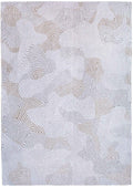 9' X 13' White Abstract Non Skid Area Rug  Warm Home View