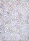 9' X 13' White Abstract Non Skid Area Rug  Warm Home View