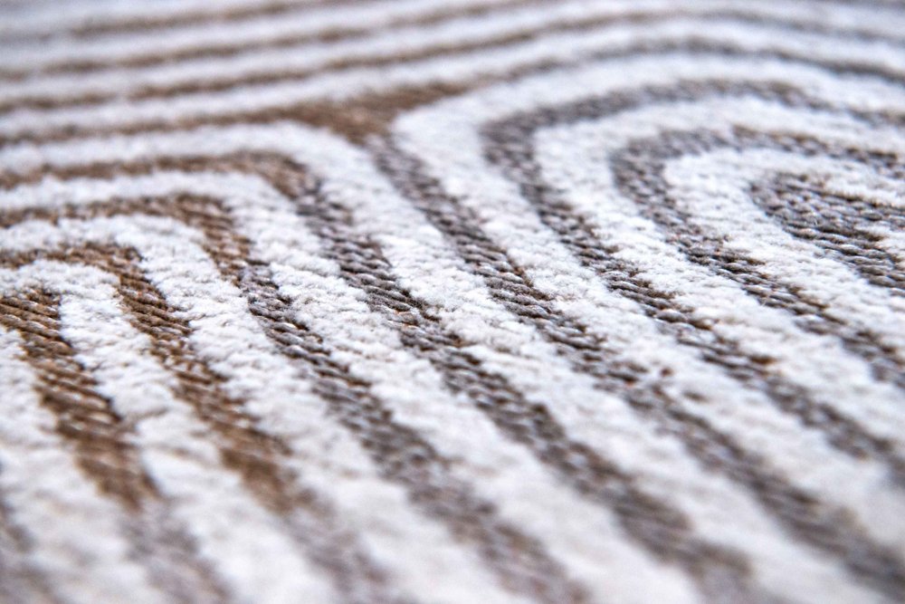 9' X 13' White Abstract Non Skid Area Rug  Warm Home View