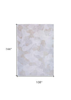 9' X 13' White Abstract Non Skid Area Rug  Warm Home View