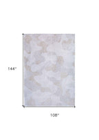 9' X 13' White Abstract Non Skid Area Rug  Warm Home View
