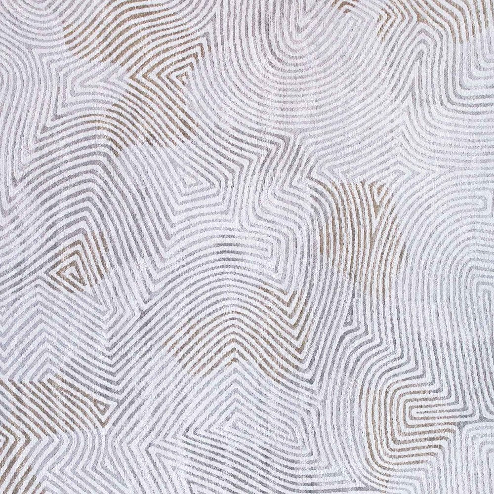9' X 13' White Abstract Non Skid Area Rug  Warm Home View