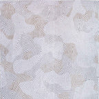 9' X 13' White Abstract Non Skid Area Rug  Warm Home View
