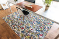 9' X 13' White Abstract Non Skid Area Rug  Warm Home View