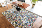 9' X 13' White Abstract Non Skid Area Rug  Warm Home View