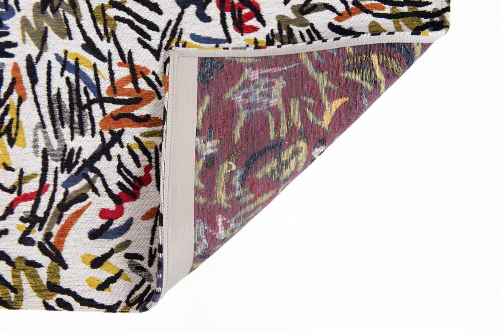 9' X 13' White Abstract Non Skid Area Rug  Warm Home View