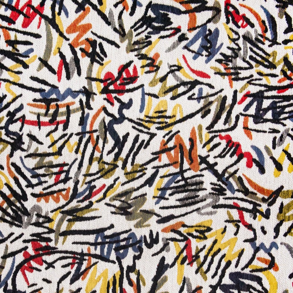 9' X 13' White Abstract Non Skid Area Rug  Warm Home View