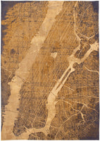 9' X 13' Yellow Abstract Non Skid Area Rug  Warm Home View