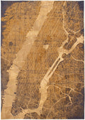 9' X 13' Yellow Abstract Non Skid Area Rug  Warm Home View